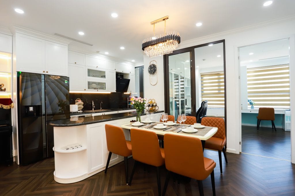 THIẾT KẾ NỘI THẤT PHÒNG BẾP TÂN CỔ ĐIỂN