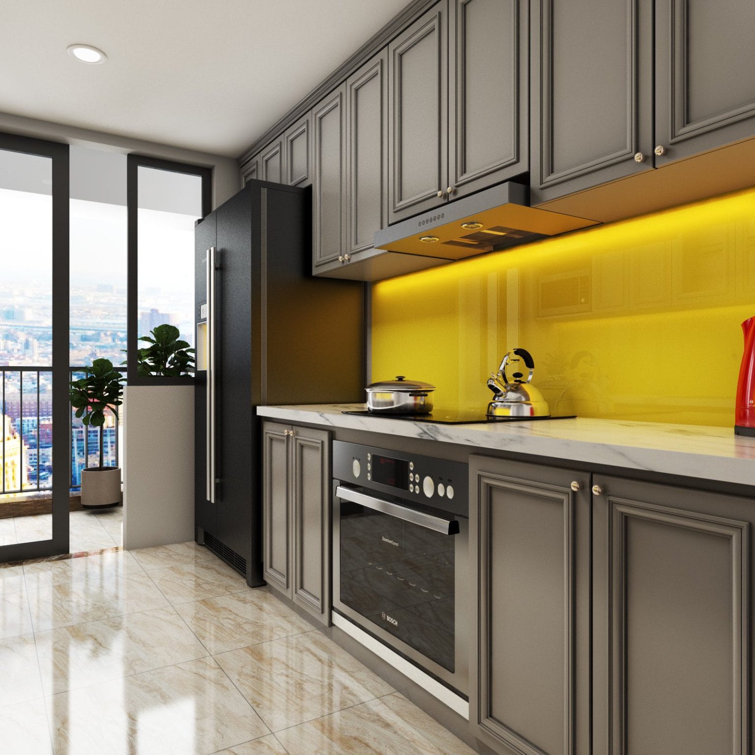 THIẾT KẾ NỘI THẤT CĂN HỘ CHUNG CƯ CHELSEA PARK - Phòng bếp