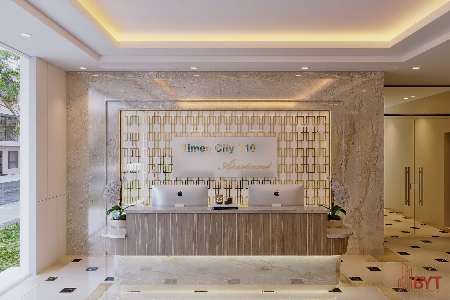THIẾT KẾ THI CÔNG NỘI THẤT SẢNH CHUNG CƯ TIMES CITY - demo 2