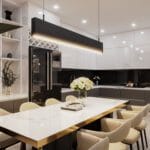THIẾT KẾ NỘI THẤT PHÒNG BẾP VỚI TỦ BẾP HIỆN ĐẠI