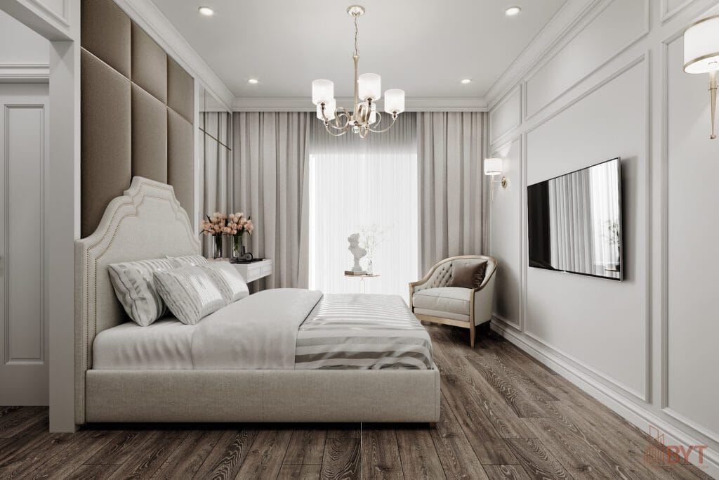 Thiết kế nội thất phòng ngủ Tân Cổ điển Him Lam