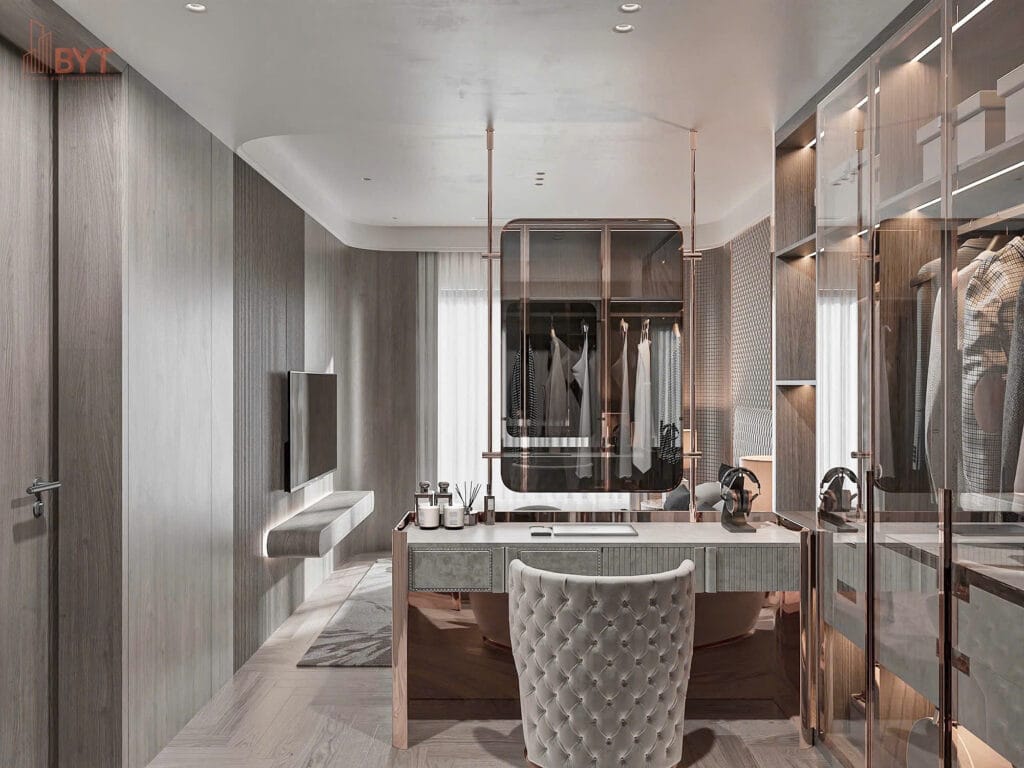 THIẾT KẾ NỘI THẤT CĂN HỘ 05 S1.02 SAPPHIRE VINHOMES OCEAN PARK - Phòng ngủ master 2