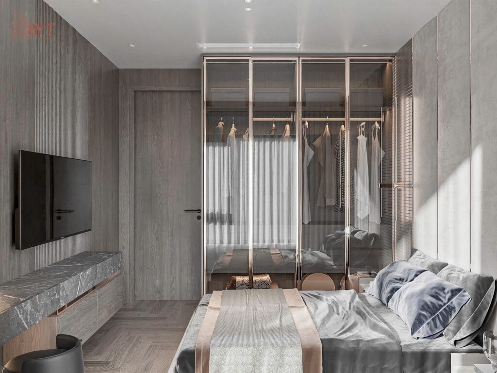 THIẾT KẾ NỘI THẤT CĂN HỘ 05 S1.02 SAPPHIRE VINHOMES OCEAN PARK - Phòng ngủ 2