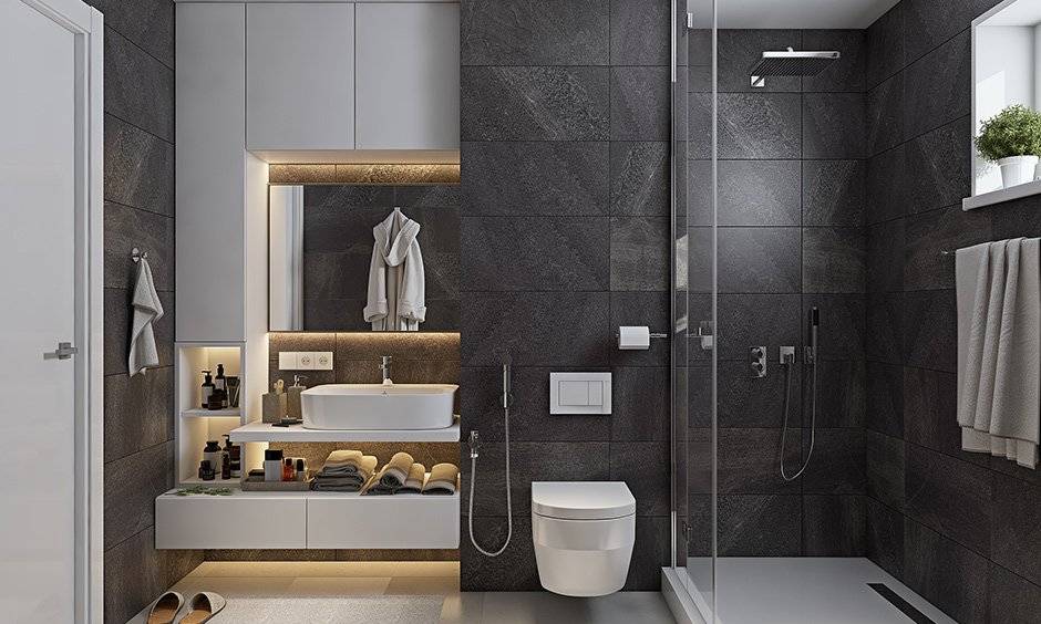 Mẫu thiết kế nội thất phong cách hiện đại phòng tắm