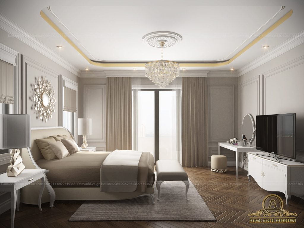 Thiết kế phòng ngủ tân cổ điển 20m²
