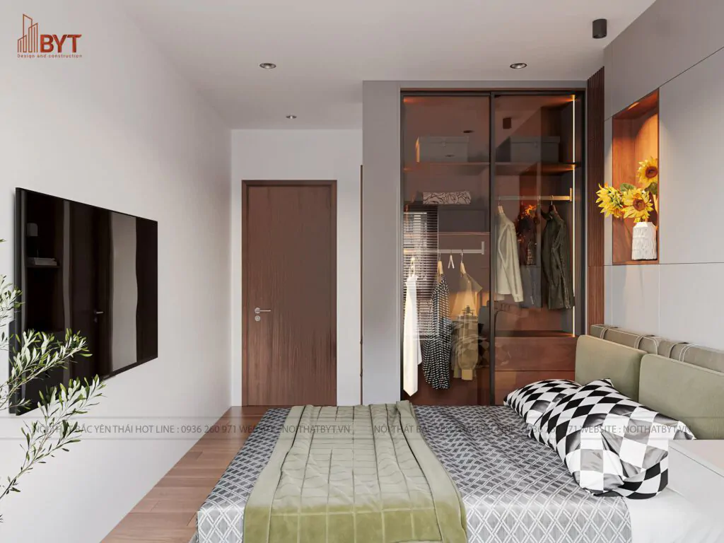 Thiết kế nội thất chung cư hiện đại 2 phòng ngủ