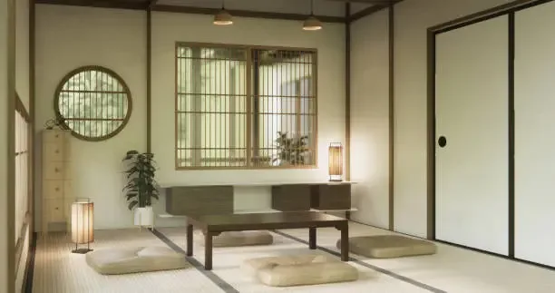 Căn hộ 50m2 phong cách Nhật Bản tối giản, sử dụng vật liệu tự nhiên như gỗ và chiếu tatami, không gian yên bình và hài hòa