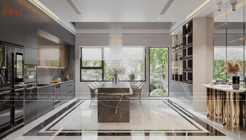 Căn hộ 54m2 thông thoáng với cửa sổ lớn và quạt hút