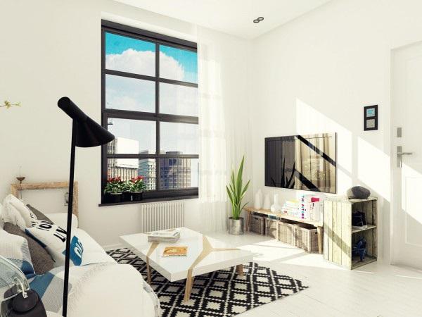 Mẫu thiết kế nội thất căn hộ 65m2 cho cặp vợ chồng trẻ