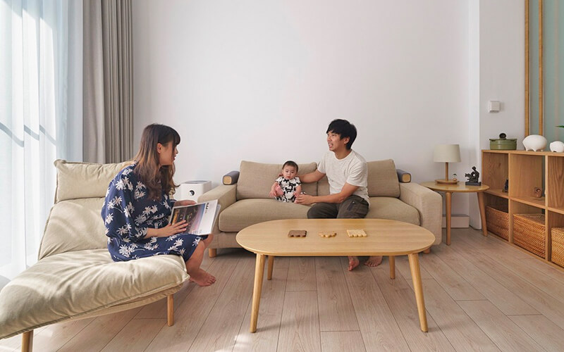 Mẫu thiết kế nội thất chung cư 60m2 cho gia đình có trẻ nhỏ