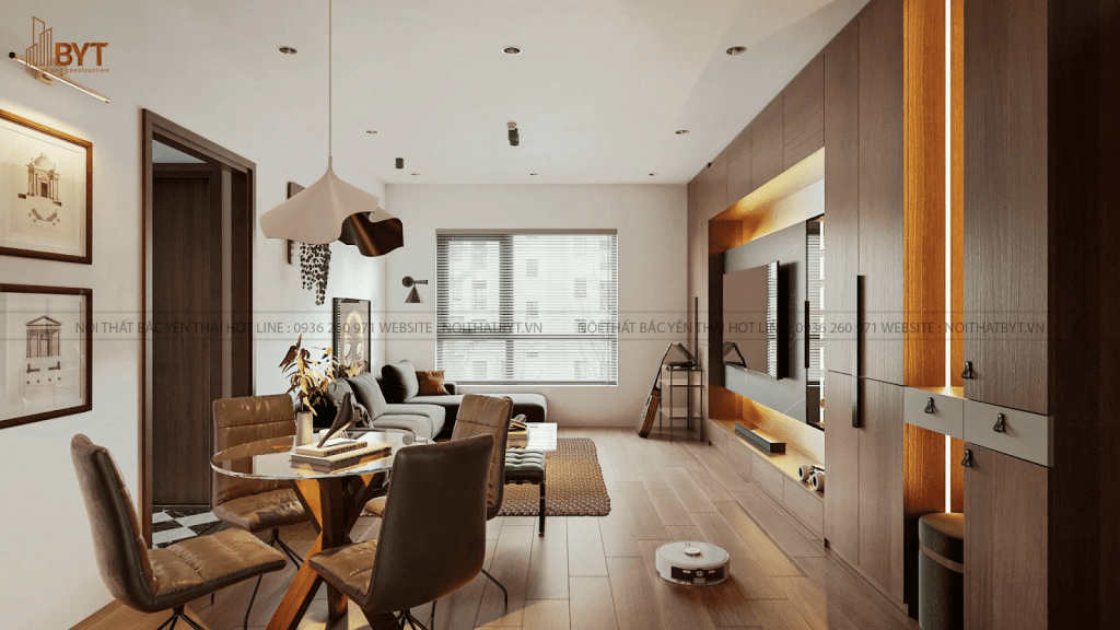 Thiết Kế Nội Thất Chung Cư 60m2 Đầy Đủ Tiện Nghi