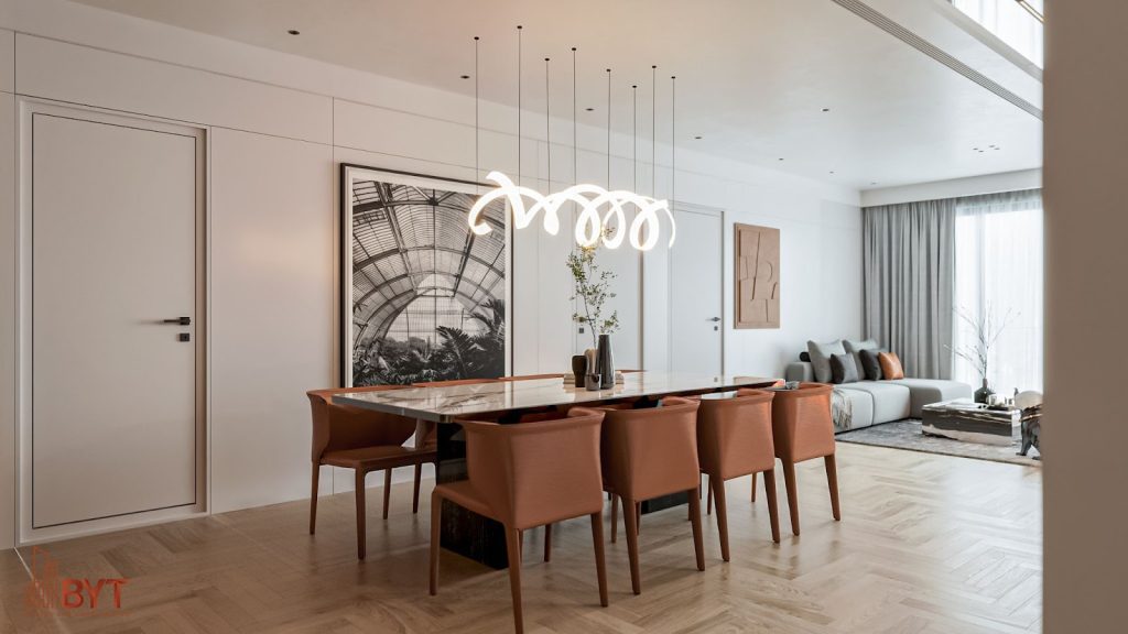 Thiết kế nội thất chung cư 52m2 phong cách hiện đại tích hợp công nghệ