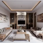 Thiết kế phòng khách 20m2 cho nhà cấp 4 - Mẫu 1