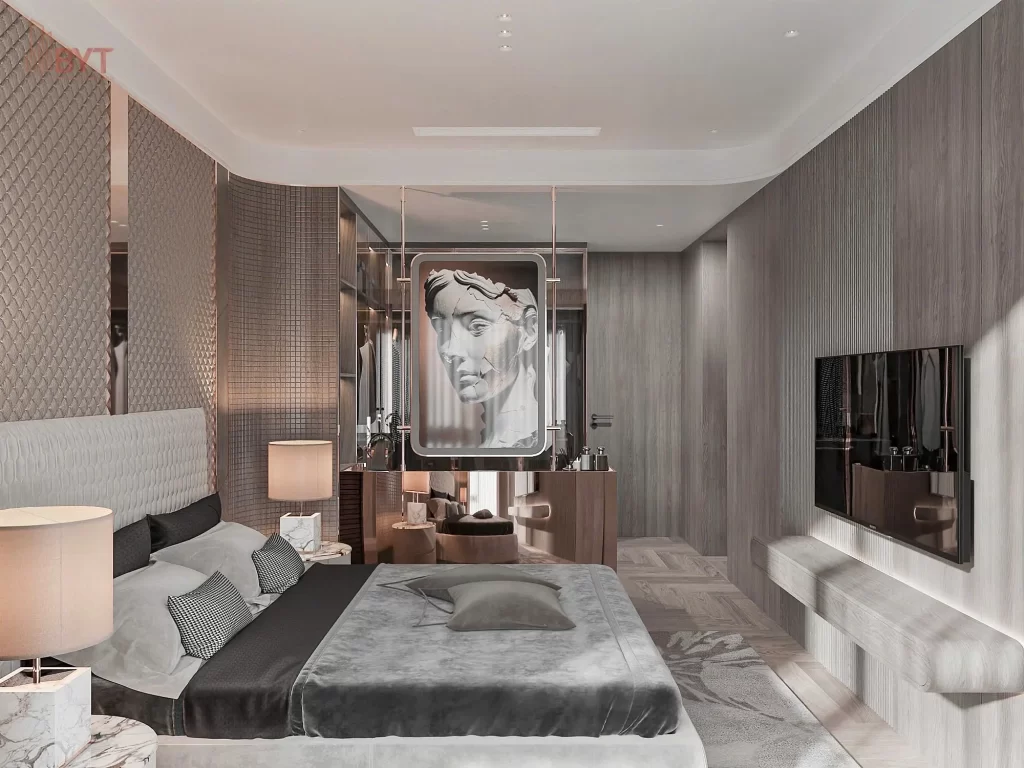 Dự án thiết kế nội thất căn hộ Sapphire Vinhomes Ocean Parkphòng ngủ Master