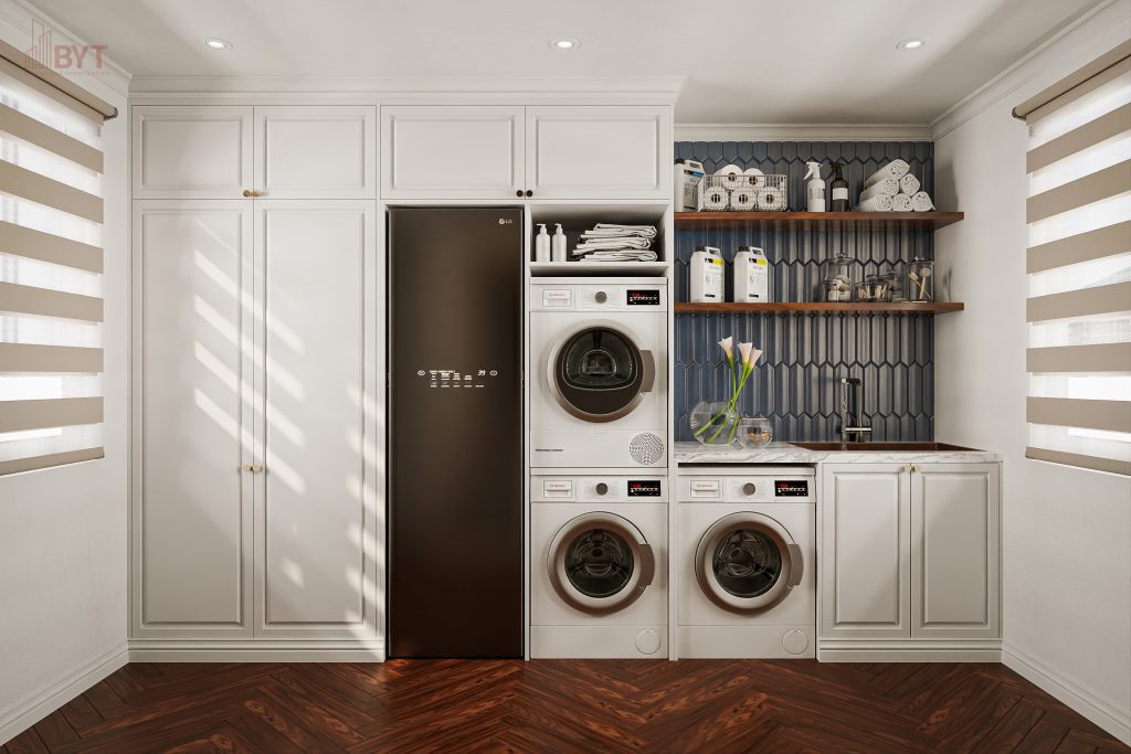 Thiết kế nội thất khu vực phụ chung cư 80m2