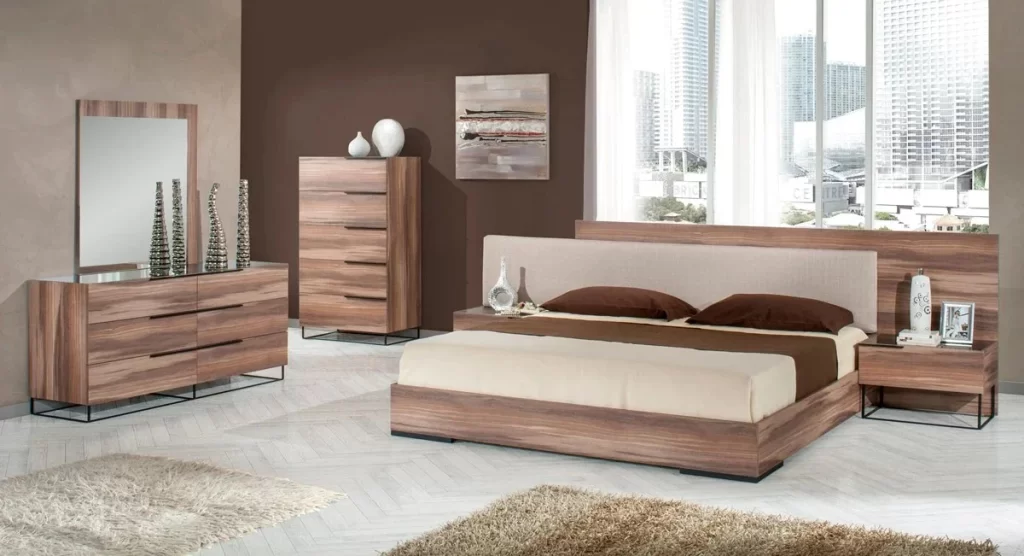Lưu ý khi thiết kế và sử dụng nội thất phòng ngủ óc chó