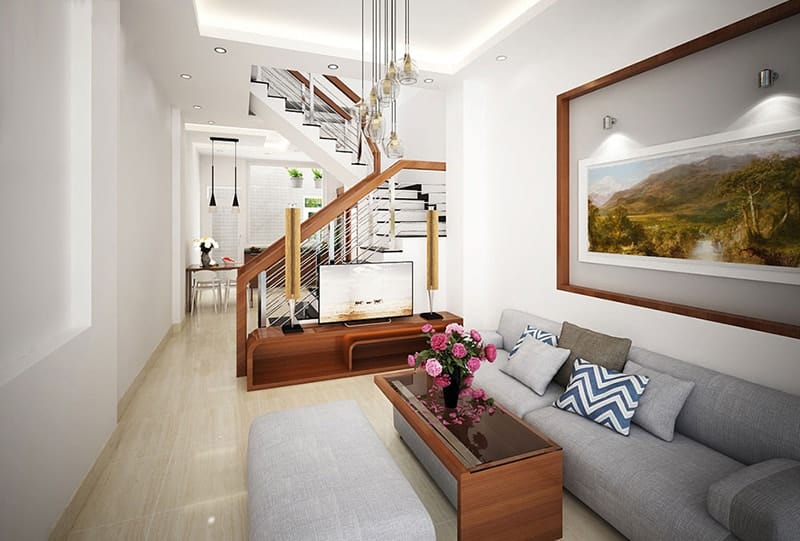 Mẫu Nội Thất Phòng Khách Nhà Ống Theo Diện Tích - 30-50m²