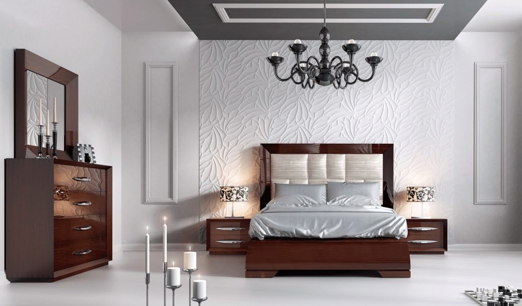 Mẫu nội thất phòng ngủ óc chó cho vợ chồng trẻ