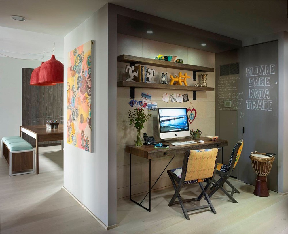 Mẫu thiết kế chung cư 58m2 cho người làm việc tại nhà
