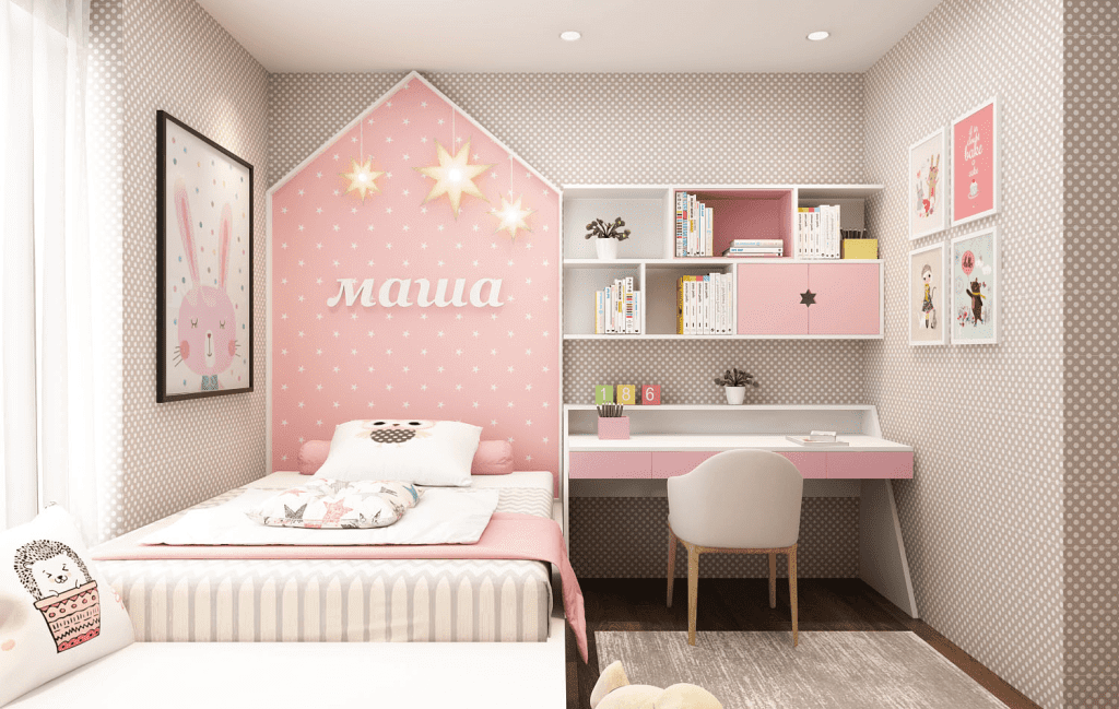 Mẫu thiết kế nội thất căn hộ 40m2 cho gia đình có trẻ nhỏ