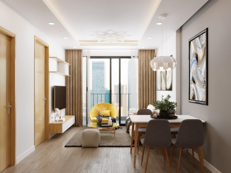 Mẫu thiết kế nội thất căn hộ 40m2 cho thuê