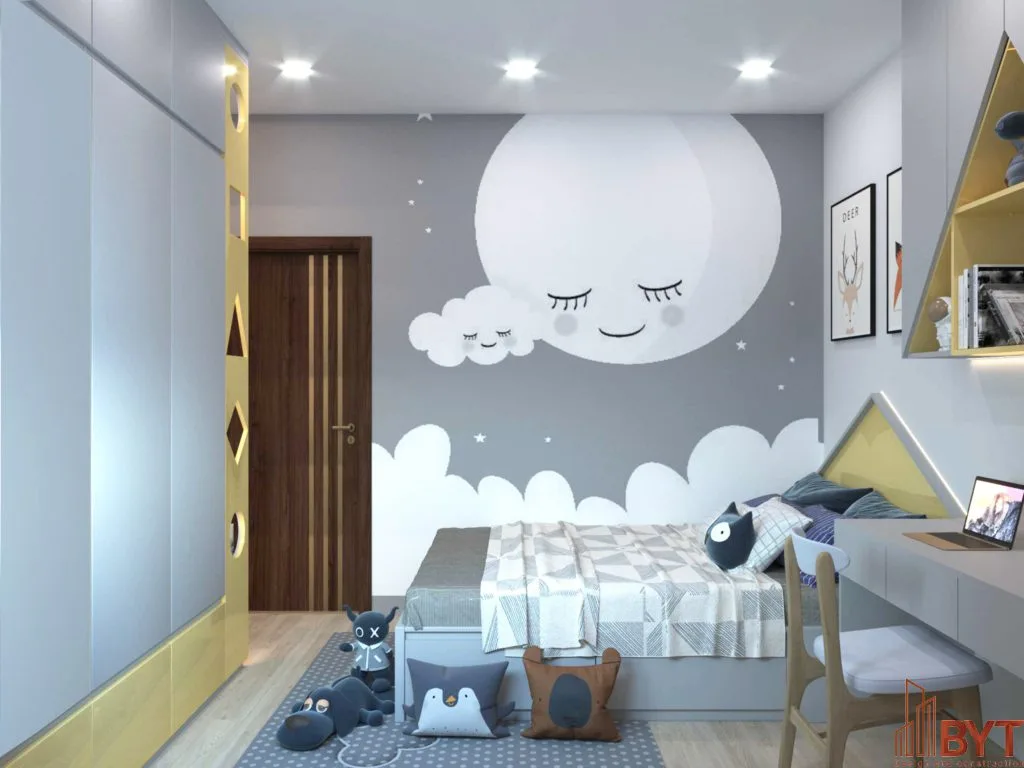 Mẫu thiết kế nội thất phòng ngủ cho trẻ em