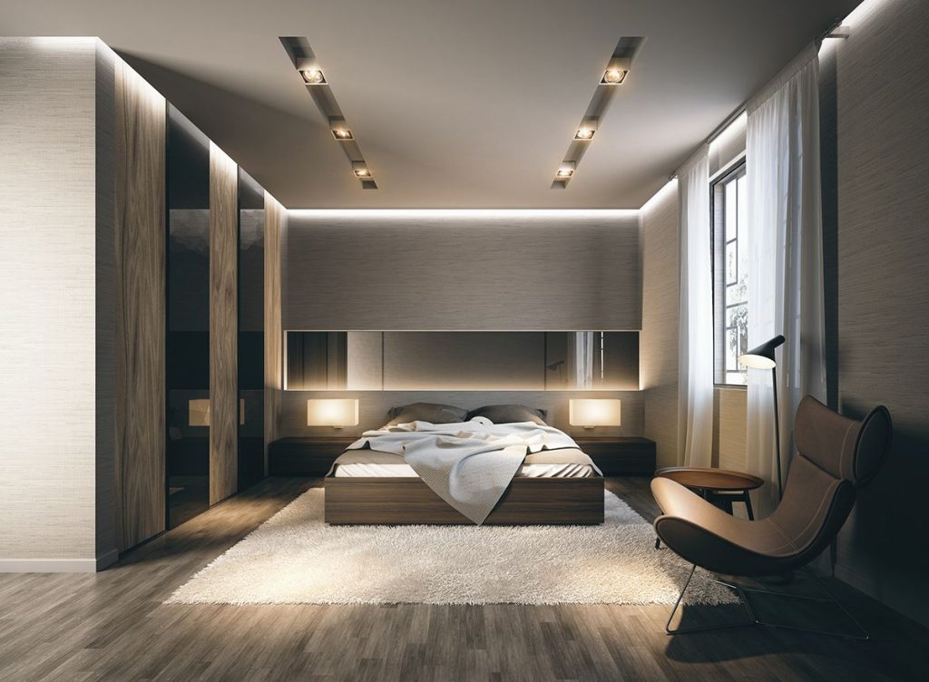 Phòng ngủ hiện đại công nghiệp