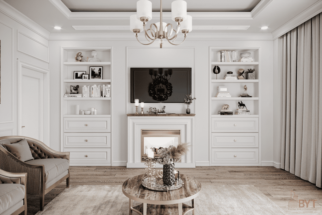 Thiết kế căn nội thất hộ 70m2 với phòng khách