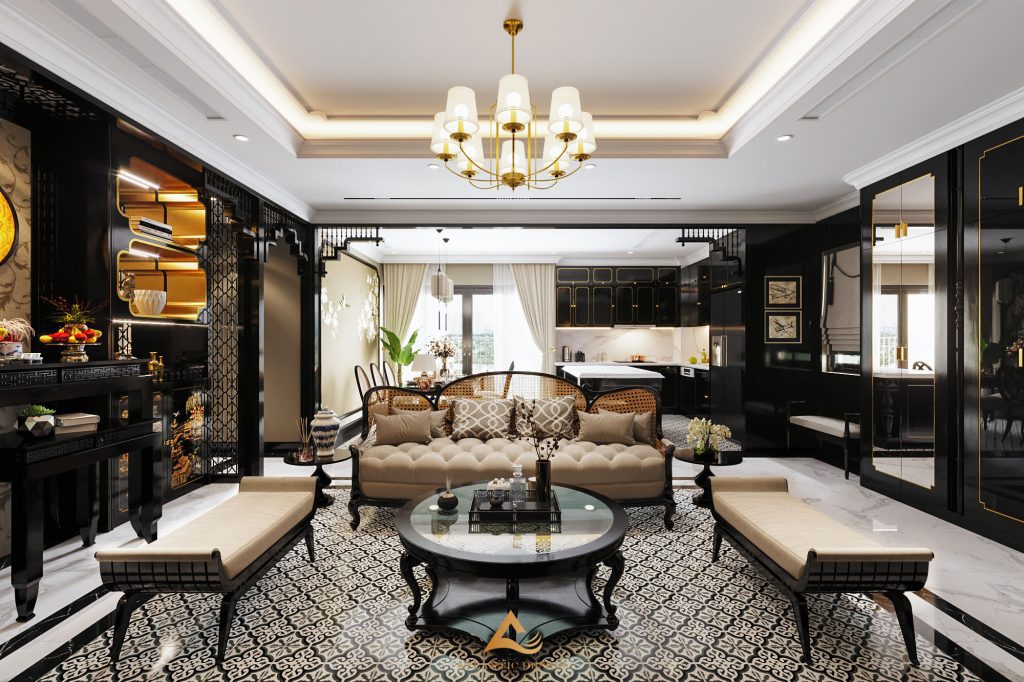 Thi công nội thất nhà phố phong cách nội thất Indochine