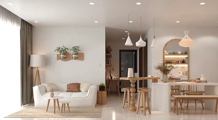 Thi công nội thất nhà phố phong cách nội thất Scandinavian