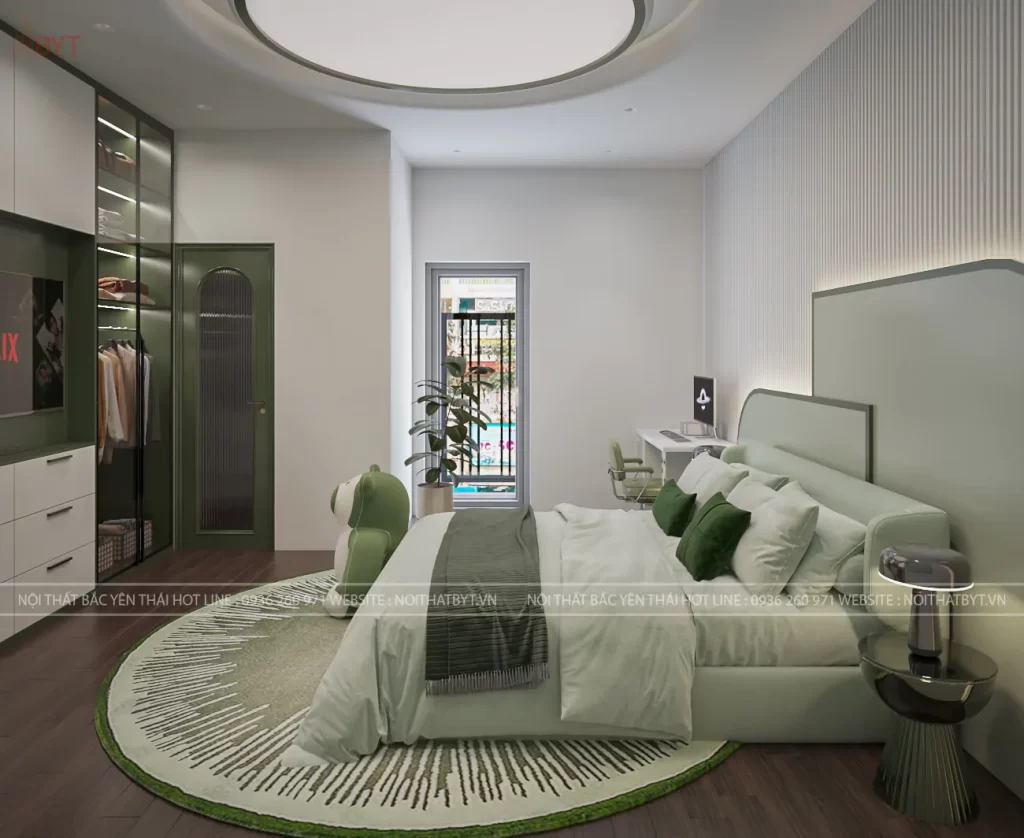 Thi công nội thất phòng ngủ đáng yêu cho trẻ ánh sáng và trang trí