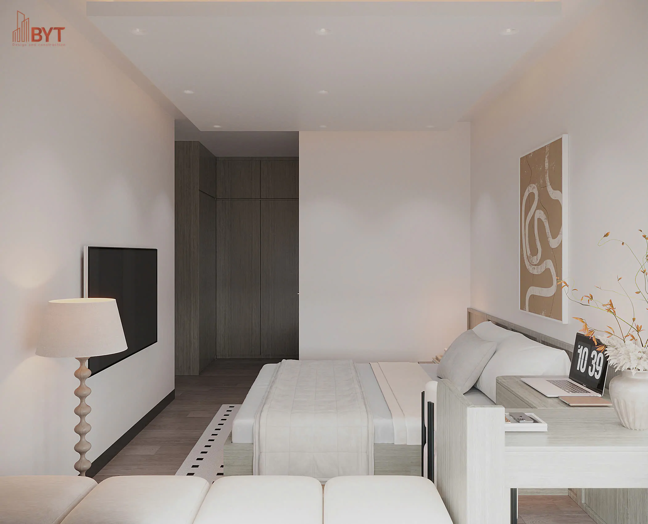 Thiết kế phòng ngủ 20m2 cho người độc thân
