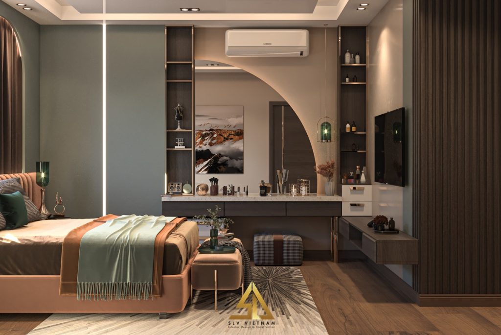 Thi công nội thất phòng ngủ phong cách Art Deco