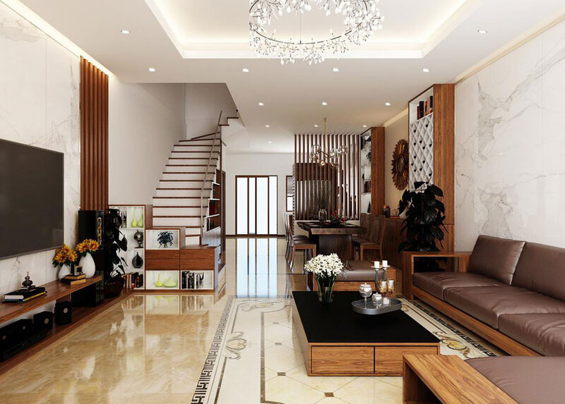 Thiết kế nội thất nhà phố 2 tầng Hà Đông