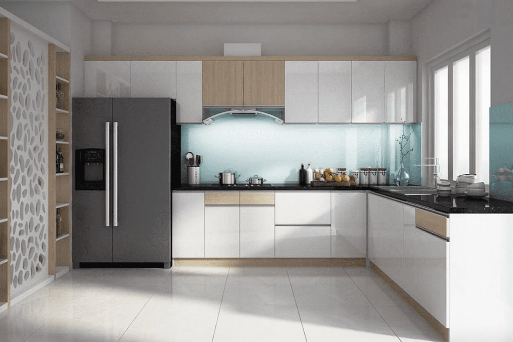 Thiết kế nội thất phòng bếp căn hộ 40m2
