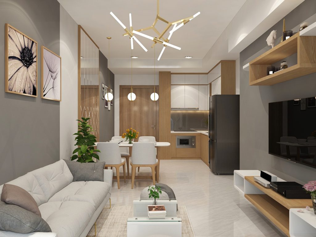 Thiết kế nội thất phòng khách chung cư nhỏ
