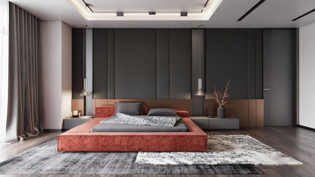 Thiết kế nội thất phòng ngủ hiện đại 30m²