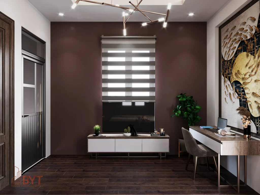 Thiết kế nội thất phòng ngủ với gỗ tự nhiên chất lượng cao anh sáng và trang trí