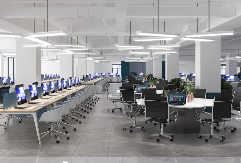 Thiết kế nội thất văn phòng Nola Group khu vực làm việc