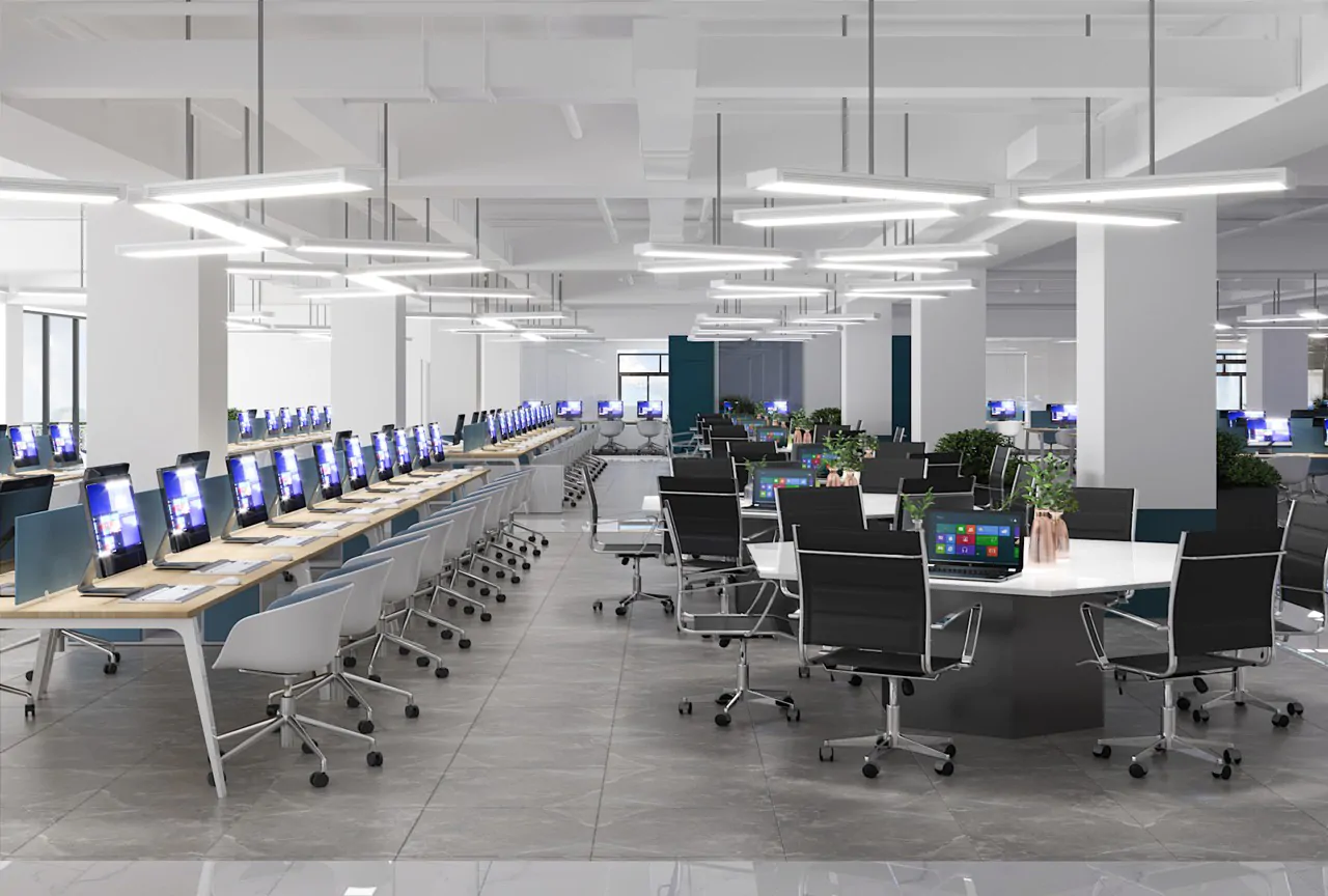 Thiết kế văn phòng 70m2 phong cách hiện đại, chuyên nghiệp