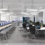 Thiết kế nội thất văn phòng hà đông nola group khu vực làm việc chính