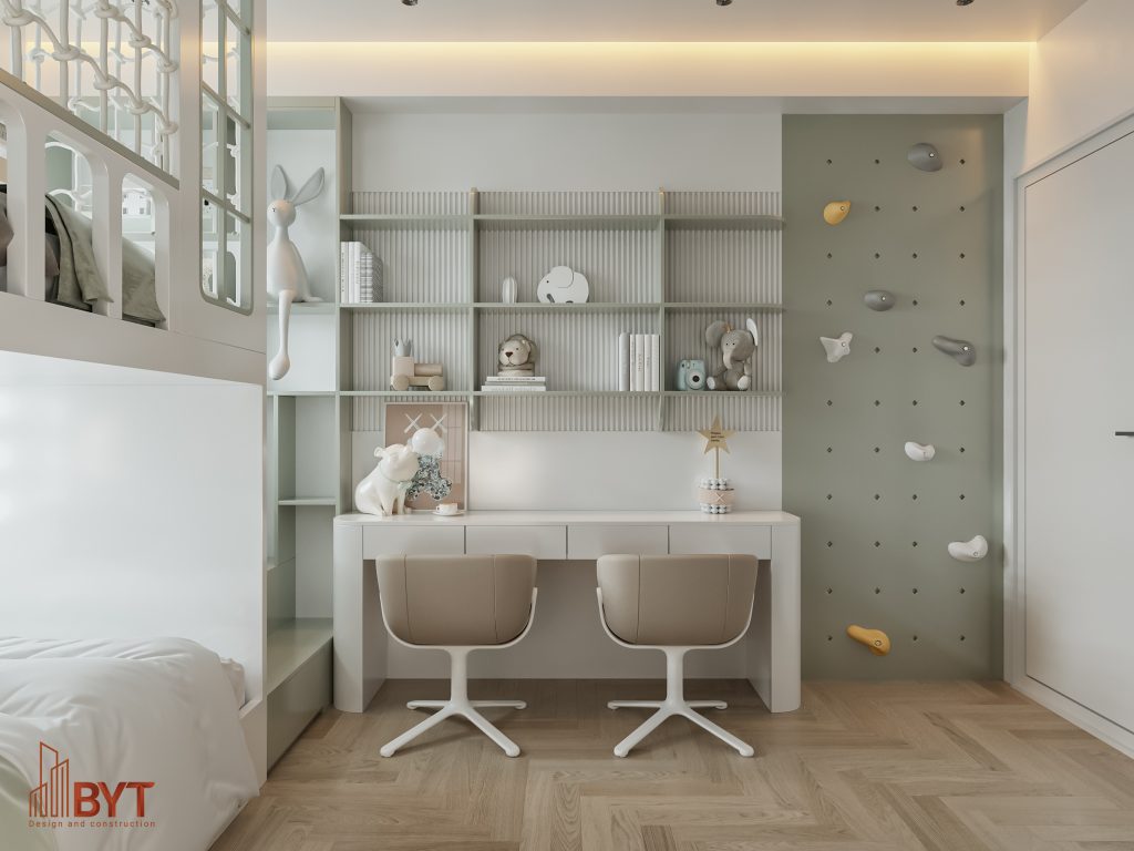 Thiết kế nội thất chung cư 70m2 không gian làm việc tại nhà