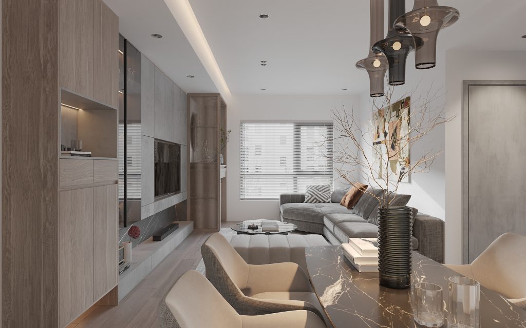 Thiết kế nội thất chung cư 70m2 tối giản bền vững và thân thiện môi trường