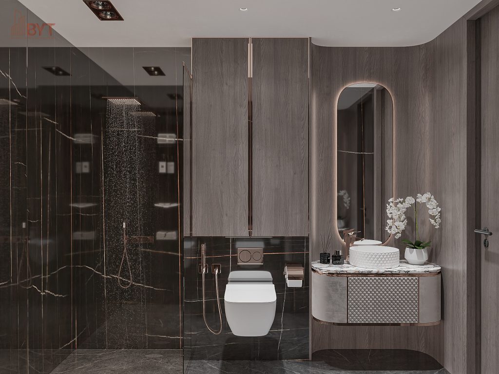 Thiết kế nội thất phòng tắm chung cư nhỏ