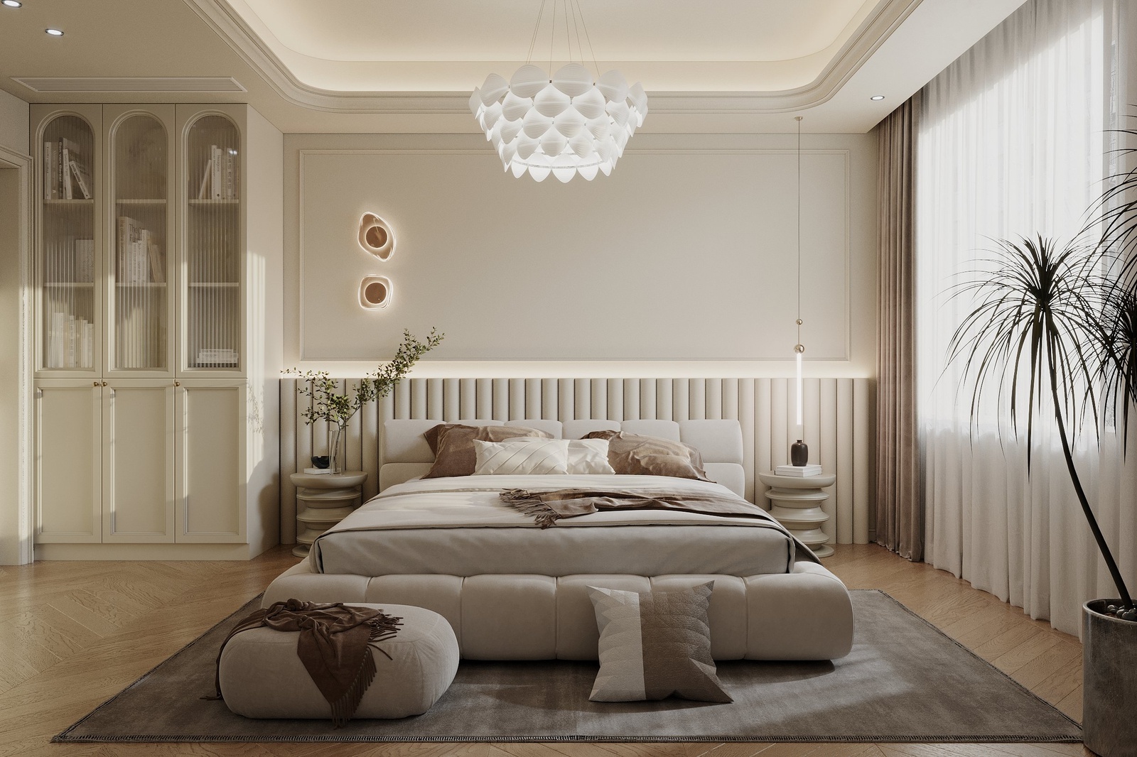 Thiết kế phòng ngủ 18m2 phong cách Cổ Điển