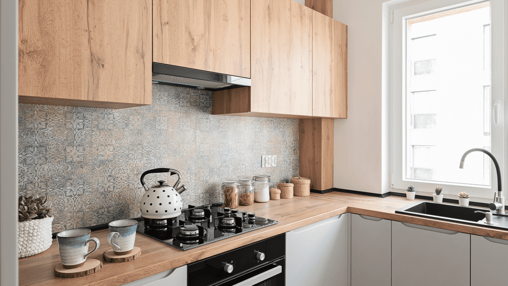 Mẫu bếp chung cư nhỏ phong cách Scandinavian