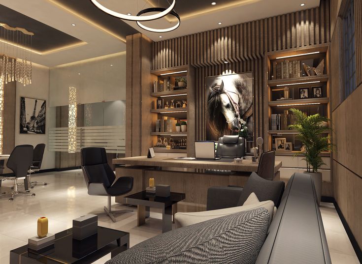 Mẫu nội thất văn phòng cao cấp cho giám đốc