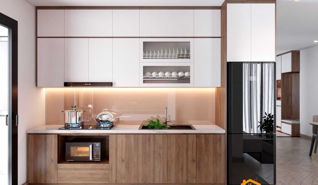 Mẫu phòng bếp sử dụng gỗ