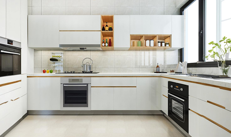 Mẫu phòng bếp với tủ kịch trần