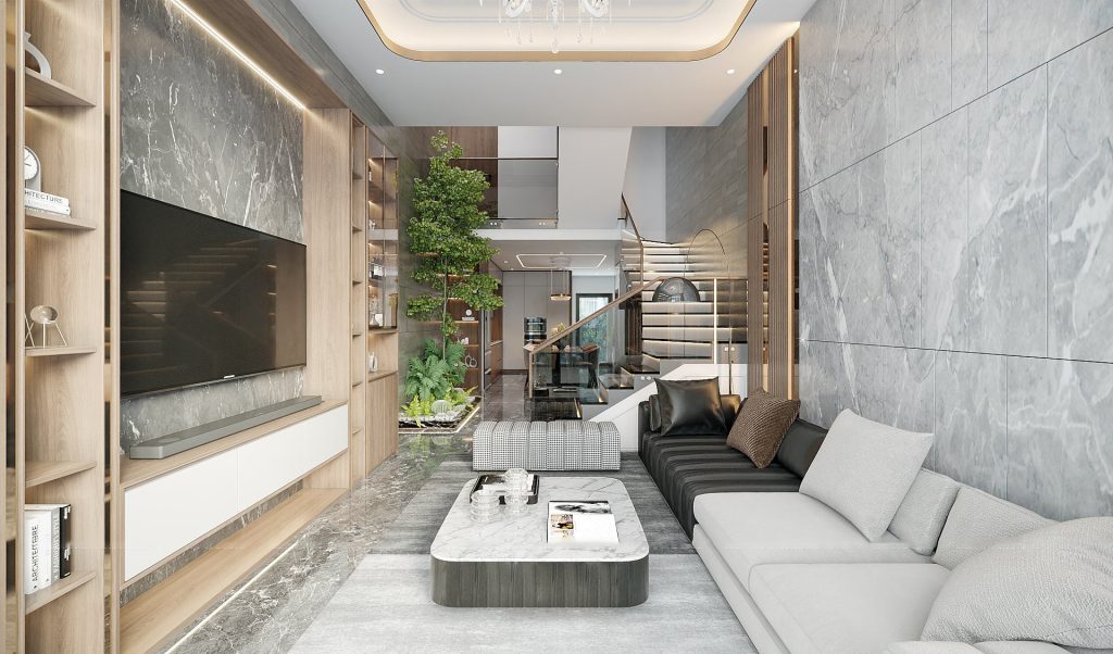 Mẫu thiết kế nội thất nhà phố diện tích trung bình